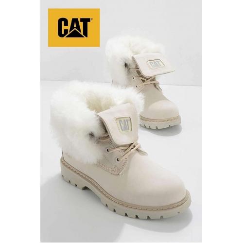 Caterpillar Utah Fur ABej Deri Casual Unısex Bot