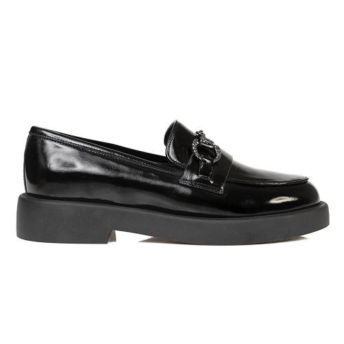 Greyder 72133 Siyah Rugan Deri Loafer Casual Kadın Ayakkabı