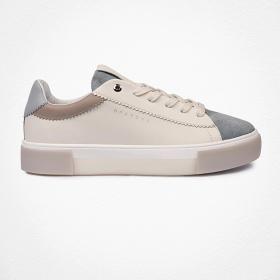 Greyder 33200 Beyaz Mavi Hakiki Deri Sneaker Casual Kadın Ayakkabı