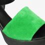Greyder 59010 Siyah Yeşil Hakiki Deri Trendy Casual Kadın Sandalet