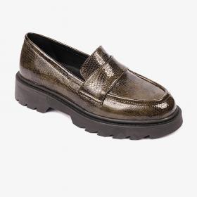 Greyder 33890 Haki Hakiki Deri Loafer Casual Kadın Ayakkabı