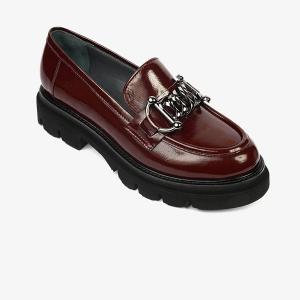 Greyder 72192 Bordo Rugan Hakiki Deri Loafer Kadın Ayakkabı