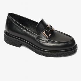 Greyder 33900 Siyah Hakiki Deri Loafer Casual Kadın Ayakkabı