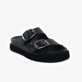Greyder 59054 Siyah Hakiki Deri Casual Kadın Terlik